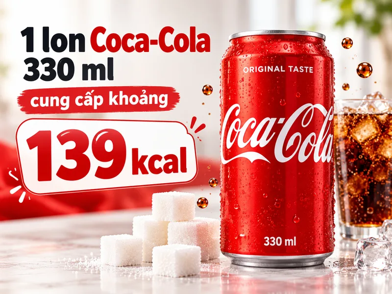 Một lon Coca-Cola 330 ml truyền thống cung cấp khoảng 139 kcal.