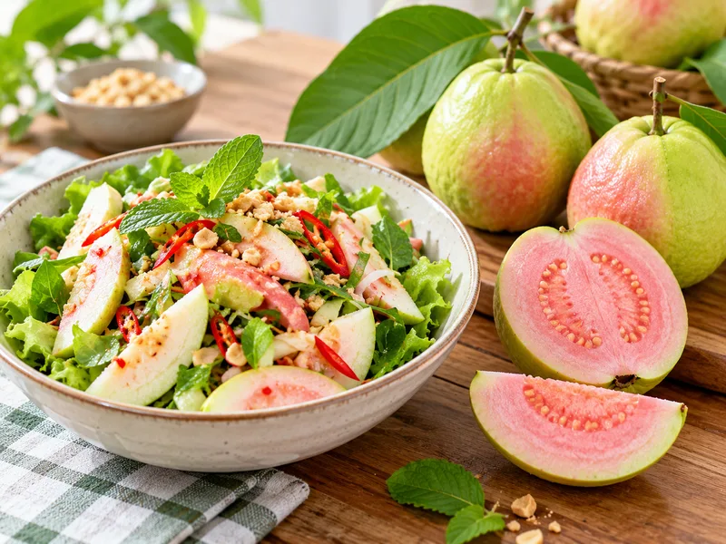 Salad ổi là món ngon, không lo 1 quả ổi bao nhiêu calo.
